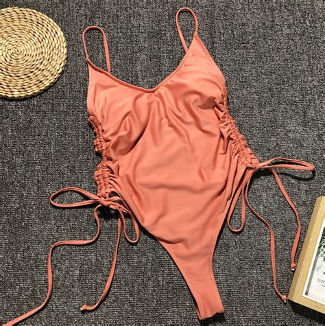 2019 Explosion Models Women S One Piece Swimsuit Sexy Pleated Bikini On Luulla