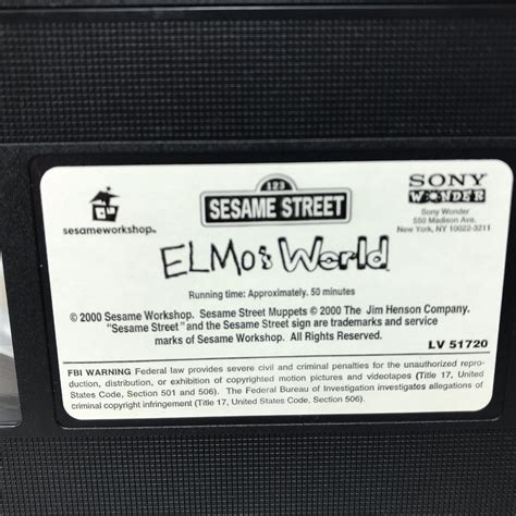 Sesame Street Elmo's World VHS Video Tape | Grelly USA