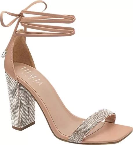 Zapatillas Nude Con Amarre En Piernas Tacon 10 Cm 0309211 Envío gratis