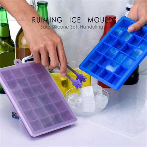 Windfall Ice Cube Tray Silicone Ice Cube Mold Include Large 24 Cavity