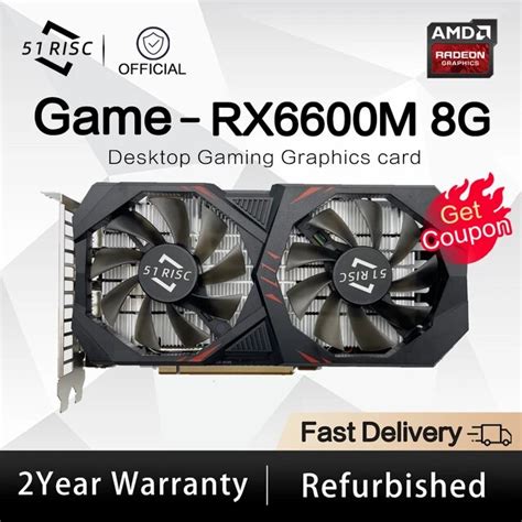 Mllse Placa Amd Radeon Rx6600m Graphics Card 8gb Gddr6 128 Bit Pcie 7nm Rx6600m Gaming Video