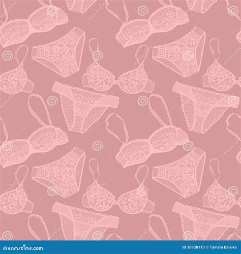 Hand Drawn Vector Lingerie Set Stock Vector Illustration Of Floral