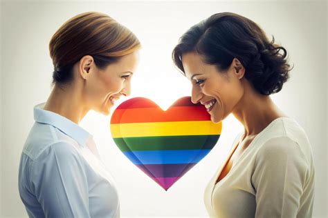 AI Generated Happy Lesbian Couple Love Rainbow Love 39897747 Stock Photo At Vecteezy