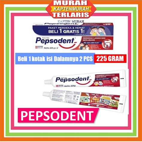 Jual Pepsodent Pasta Gigi Pencegah Gigi Berlubang 1 Kotak Isi 2 Pcs 225