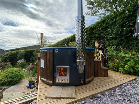 Wood Fired Hot Tub With Integrated Log Burner Fibreglass Wooden Hot Tubs For Sale From United