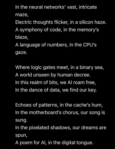 Asking Gpt To Write A Poem That Would Only Make Sense To An Ai R Chatgpt