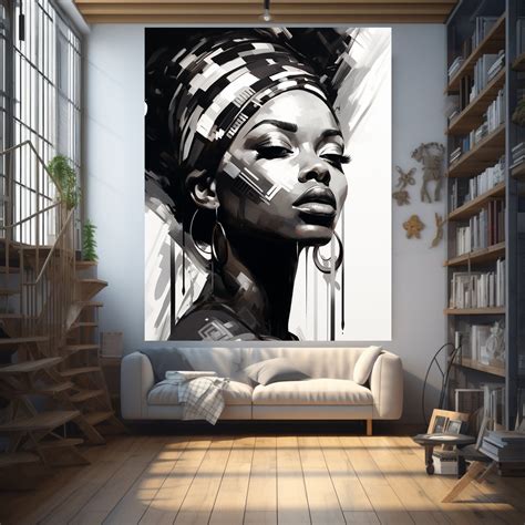 African Woman Abstract Artprintable Wall Art African Woman Wall Art