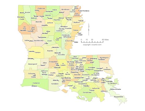 Louisiana Map With Towns And Parishes Sema Data Co Op