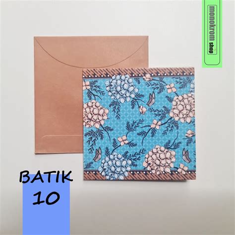 Jual Kartu Ucapan Kecil Sansan Wawa Motif Batik No Greeting Card