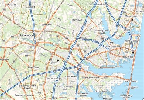 lakewood airport map  jersey
