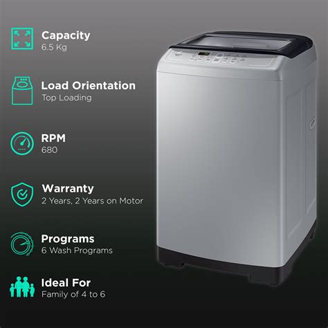 Buy SAMSUNG 6 5 Kg Inverter Fully Automatic Top Load Washing Machine