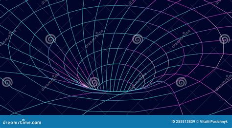 Wireframe Abstract Tunnel 3D Tunnel Grid Futuristic 3d Portal