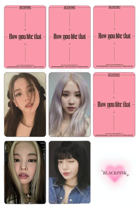 Blackpink Hylt Printable Photocard Template 2024 Koreli kadın