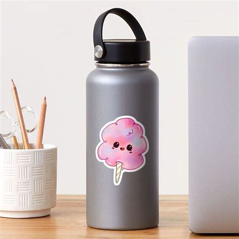 Kawaii Cotton Candy Sticker For Sale By Heysoleilart Redbubble