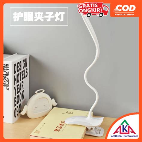 Jual Led Eye Protection Desk Lamp Clip B Lampu Meja Belajar White