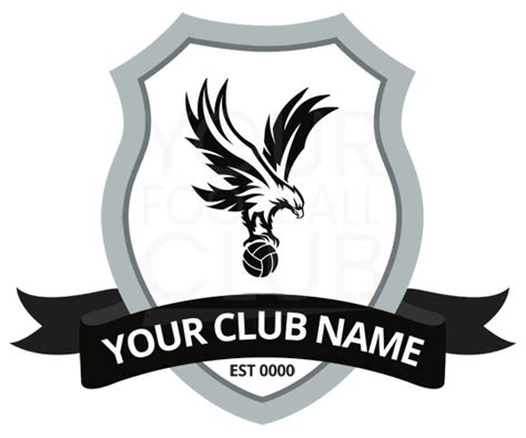 Badge Design Fb001 Eagle 2 Black Your Football Club