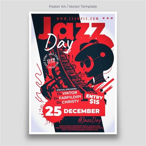 Premium Vector Jazz Day Poster Template