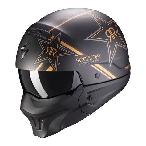 Scorpion Exo Combat Evo Rockstar Helmet Gold SC-85-288-37 Modular ...