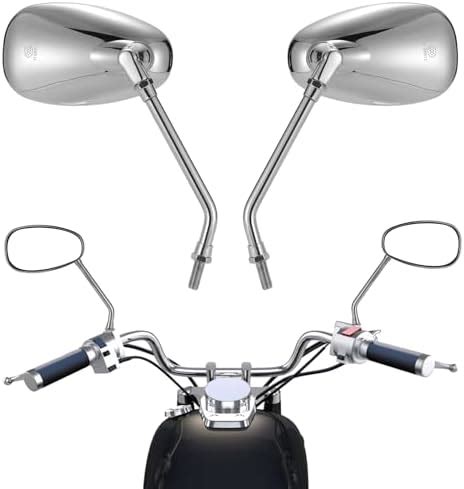 Ofig Mm Chrome Motorcycle Mirrors For Handlebars Universal Handlebar