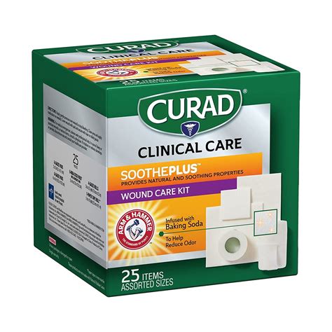 Curad Sootheplus Count Wound Care Kit With Gauze Pads Rolls Arm