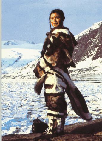 Traditional Inuit woman's dress.