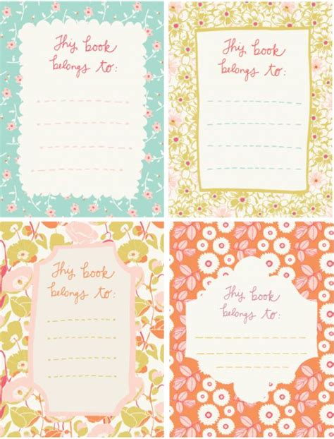 Best Bookplate Labels Book Label Templates Images On Pinterest