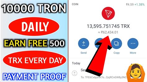 Earn Free Trx How To Earn Free Trx Trx Mining Tron Mining How