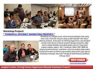 LANGKAH CERDAS BISNIS DEVELOPER PROPERTI PPT