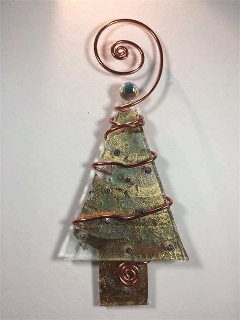 Gold Foil Swirl Christmas Tree Ornament Etsy