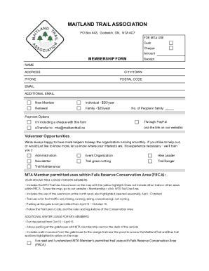 Fillable Online Mta Membership Form Fax Email Print Pdffiller