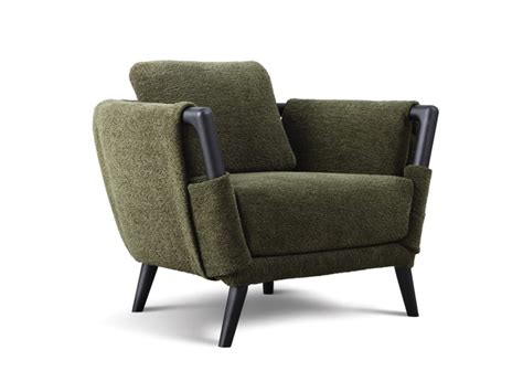 GAUDÍ Fabric armchair with removable cover By Flou