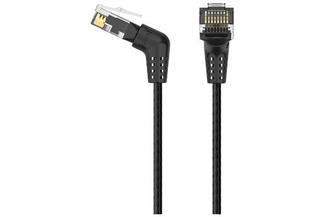 Патч-корд VENTION UTP cat.6a, RJ45 угол 90 - 5м. Черный IBOBJ ...