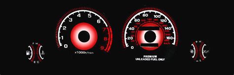 Usa Red Glow Gauge Face Overlay Free Ship Fit For Mitsubishi