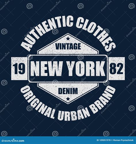 New York Vintage Brand Graphic For T Shirt Original Clothes Design