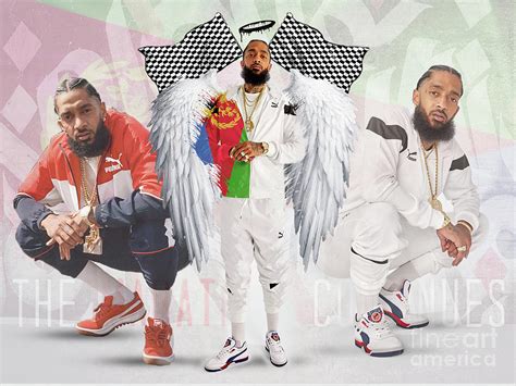 Nipsey Hussle Angel Trio Art Design Digital Art By Gng Bros Fine Art America