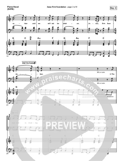 Jesus Firm Foundation Sheet Music Pdf Mike Donehey Steven Curtis