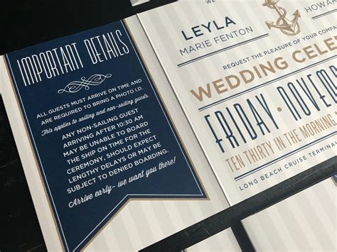 Nautical Custom Fold Wedding Invitation Suite Wedding Etsy