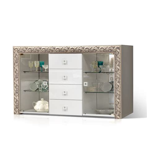 Комод большой с витражами Тиффани Премиум Серебро Ярцево Мебель ...