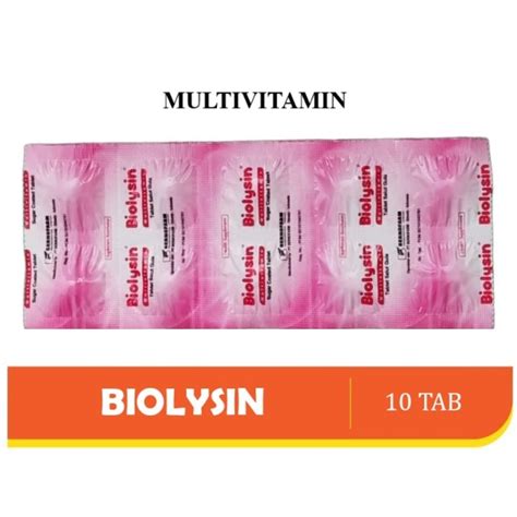 Jual Biolysin Strip Tablet Multivitamin Menjaga Daya Tahan Tubuh