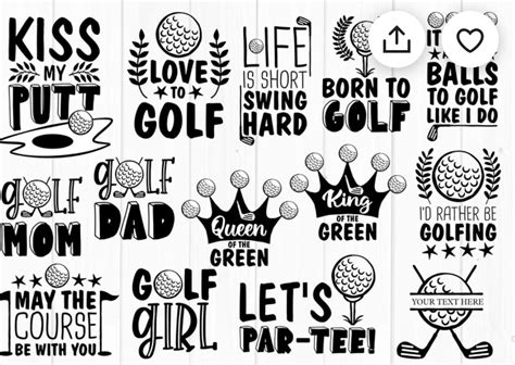 Golf Svg Bundle Golfer Quote Cut Files Golf Quote Svgs Svgs