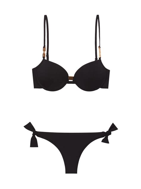 Lyst Fendi Moulded Triangle Bikini In Black 17028 Hot Sex Picture