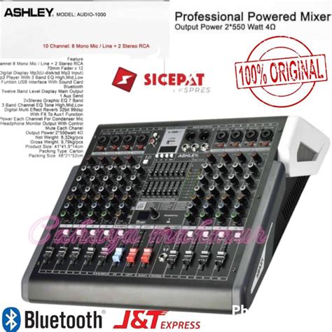 Jual POWER MIXER ASHLEY AUDIO 1000 ORIGINAL 10 CHANNEL 550 WATT