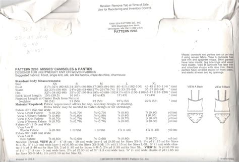 Kwik Sew 2285 Misses Lingerie Pattern Camisole And Bikini Etsy