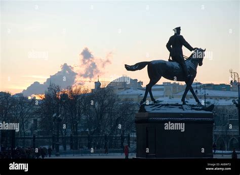 Marshall Georgy Zhukov Statue In Moscow Russia Stock Photo Alamy