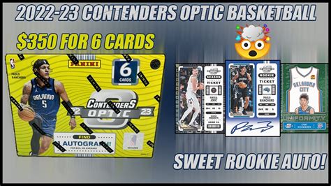 350 FOR 6 CARDS 2022 23 CONTENDERS OPTIC BASKETBALL HOBBY BOX