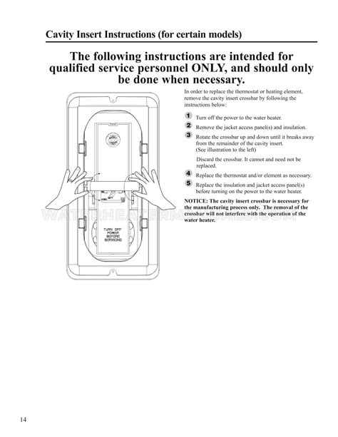 Ruud Pe Pacemaker Electric Water Heater Use Care Manual Water