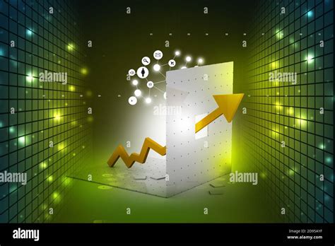 Graph Showing Rise In Profits Or Earnings Stock Photo Alamy