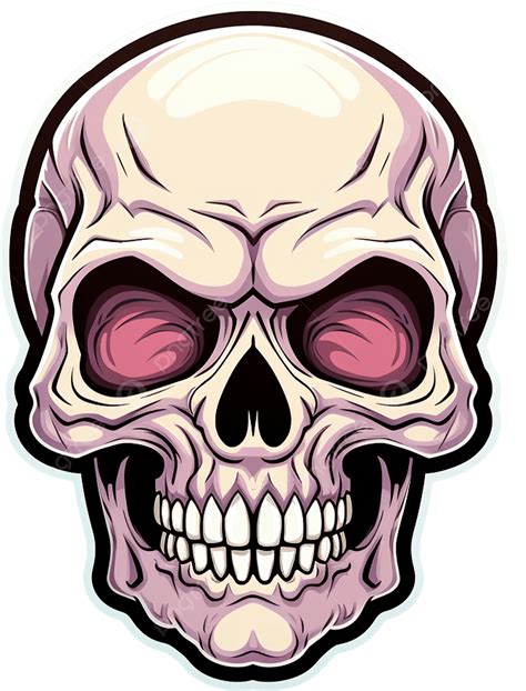 Skull Clipart Sticker, Skull Design, Skull Clipart, Halloween PNG