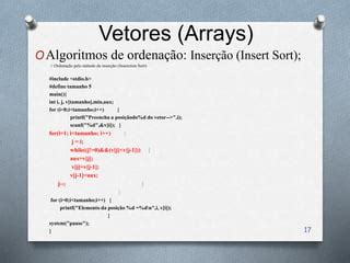 Vetores Em Programação - Arrays / Vetores / Matrizes em programação | PPTX