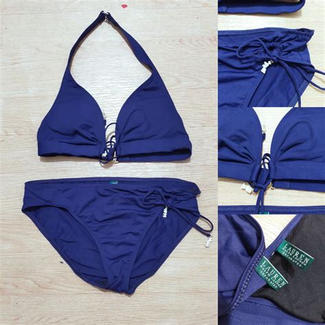 S RALPH LAUREN Navy Two Piece Bikini Swimsuit Swimwear Women S Fashion Swimwear Bikinis
